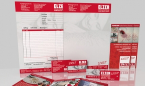 Teppichpflege Elzer, Corporate Design, Briefpapier, Visitenkarten, Logoentwicklung, 3D